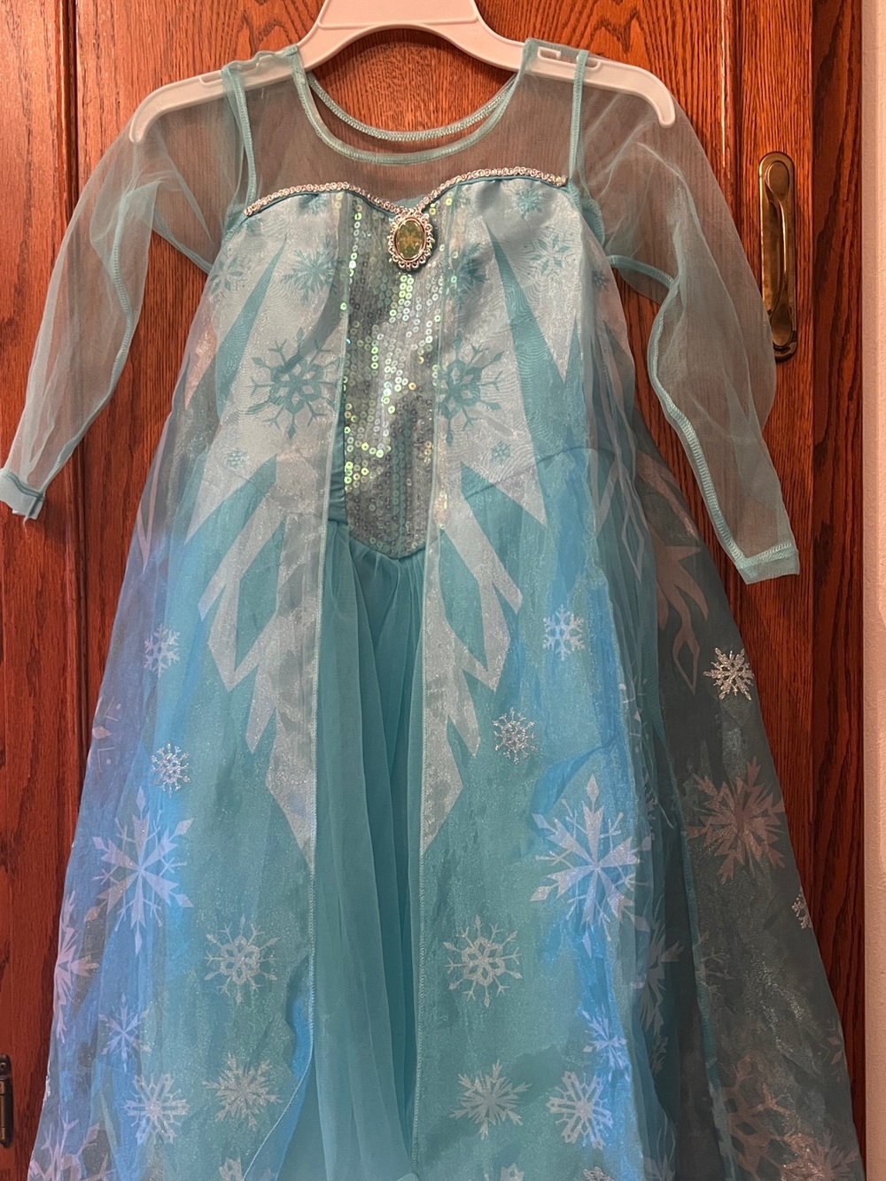 H&M Light Blue Sparkle Snowflake Princess Costume Dress
